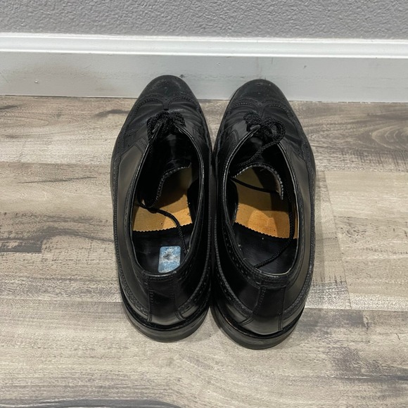 Florsheim Shoes Men Size 11.5 C Black Cortez Leather Wingtip Brogue Oxford 20804 main image 5